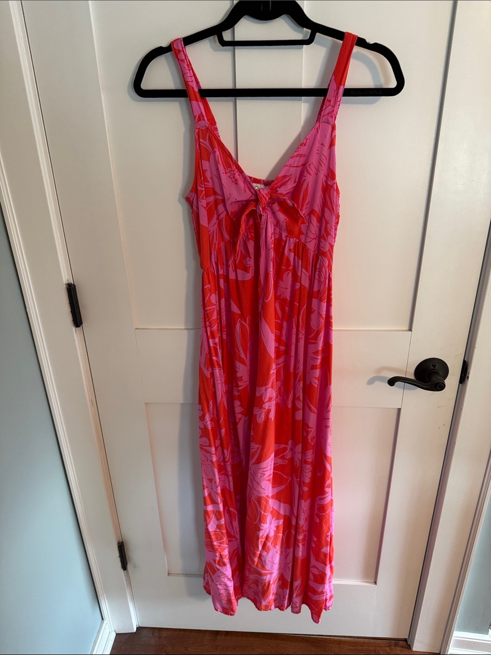 Women’s Pink & Red Floral Maxi Slip Dress